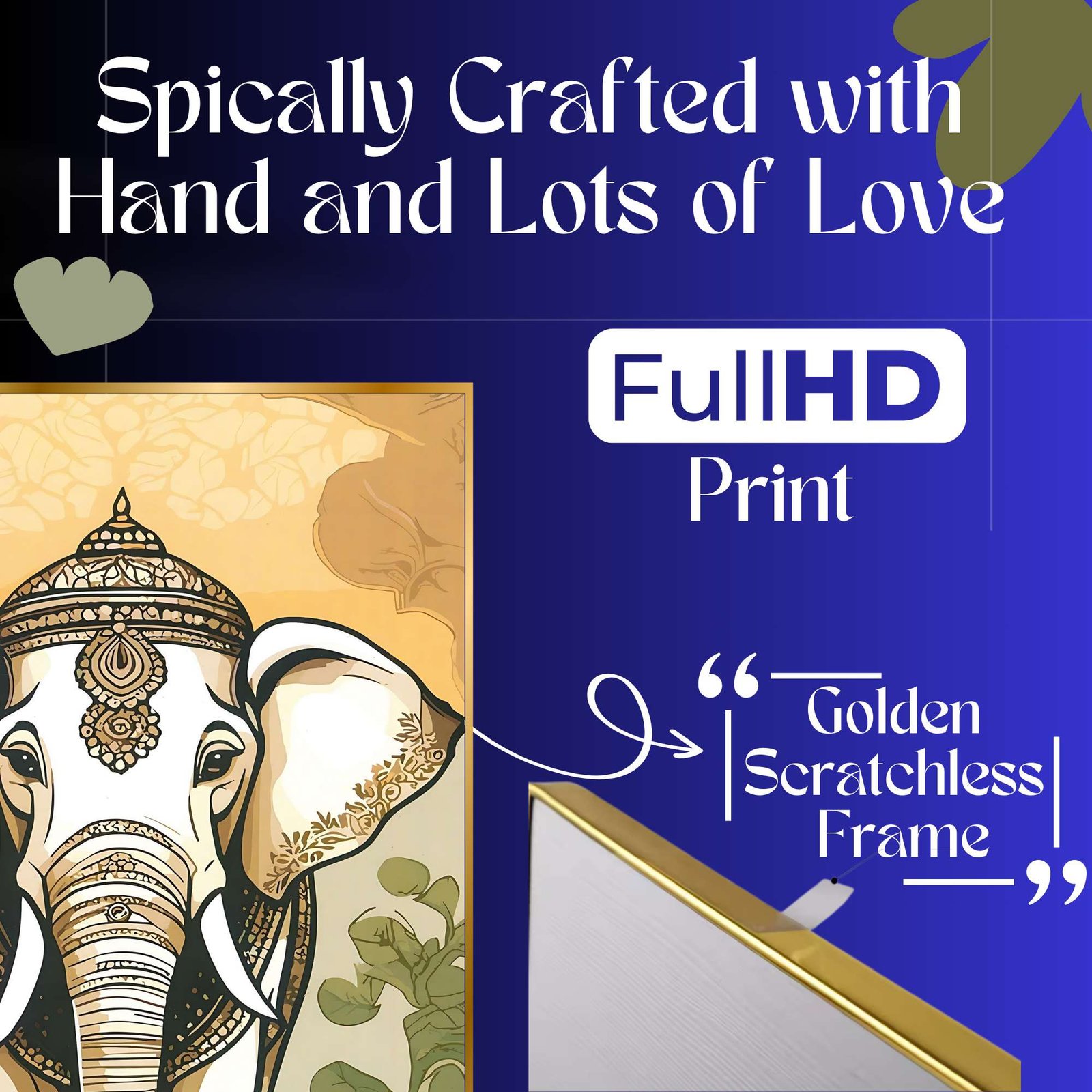 Set of Six Wall Paintings for Wall Dacoration Golden Framed Wall Paintings for Living Room & Bedroom Wall Art for Home Decoration & Office Wall Dรฉcor (13x10 inch CH-GD6-8) - Image 4